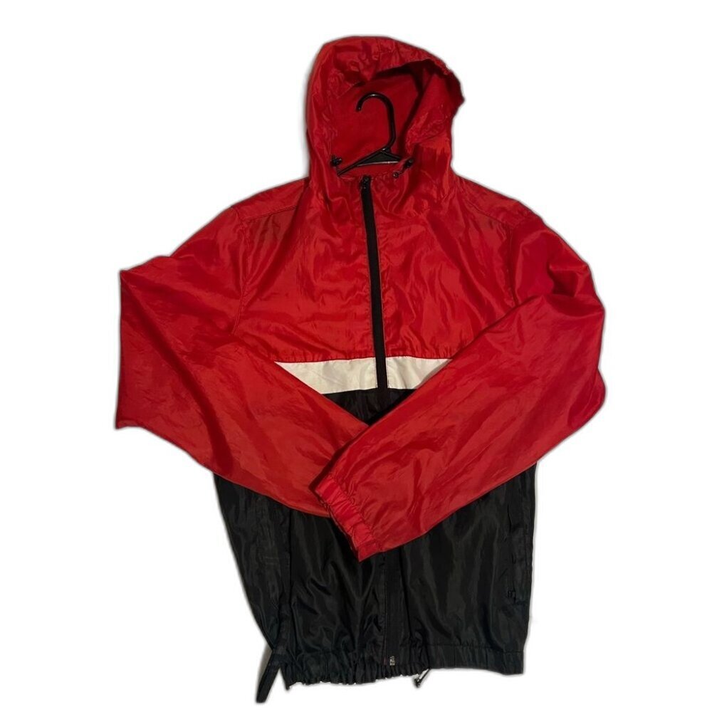 Active USA Red and Black Windbreaker with Hood